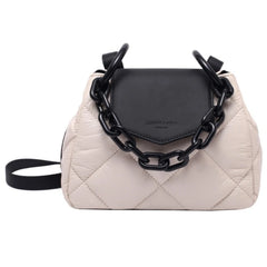 NEWDISCVRY Winter PU Leather Quilted Women's Handbag