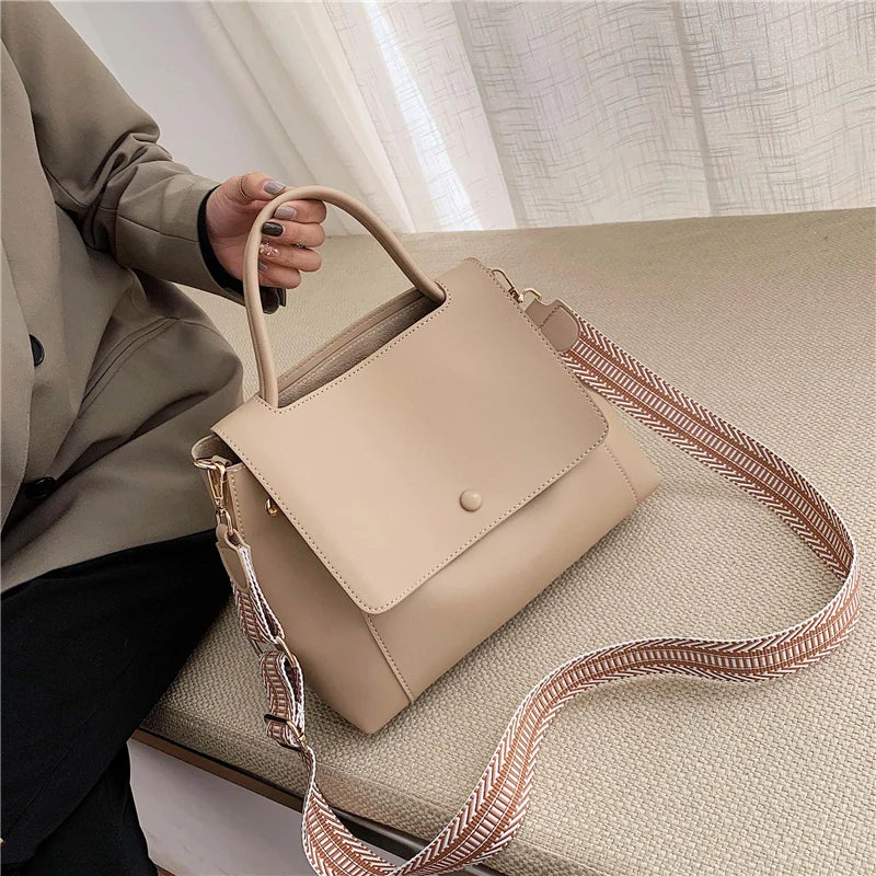 Large Capacity Handbags PU Shoulder Messenger Bag Retro Totes