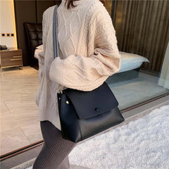 Large Capacity Handbags PU Shoulder Messenger Bag Retro Totes