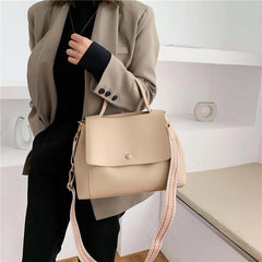 Large Capacity Handbags PU Shoulder Messenger Bag Retro Totes