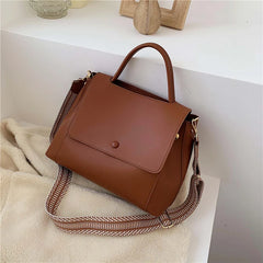 Large Capacity Handbags PU Shoulder Messenger Bag Retro Totes