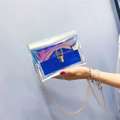 Laser Transparent Shoulder Bag PVC Beach Waterproof Messenger Bag