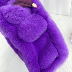 Faux Fur Tote Bag Women Handbags Plush Shoulder Crossbody Shopper Purses