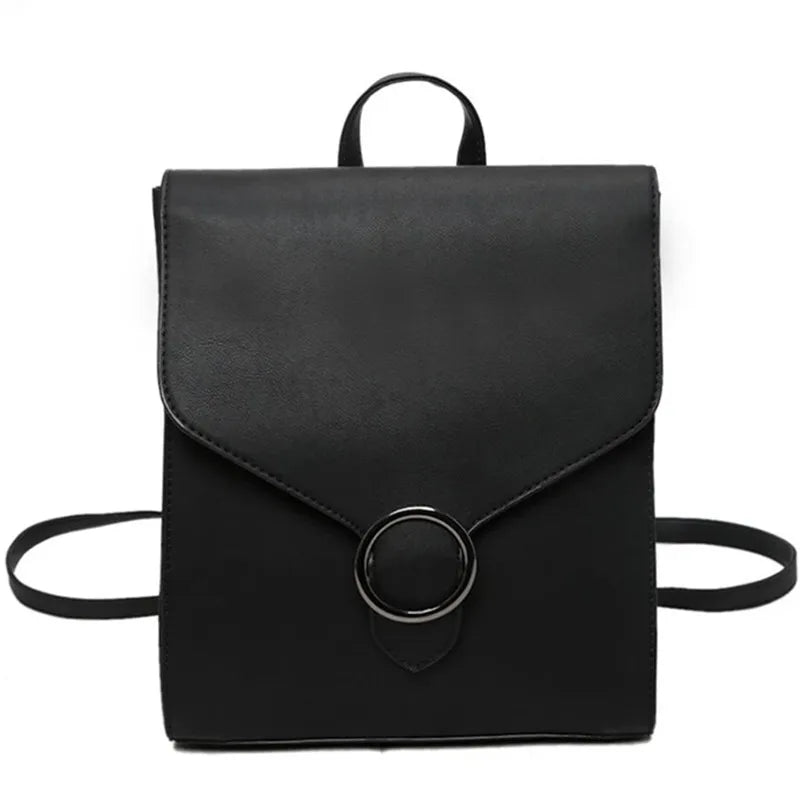 Women Backpack PU Leather Retro Female bag schoolbags Teenage Girl High Travel