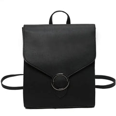 Women Backpack PU Leather Retro Female bag schoolbags Teenage Girl High Travel