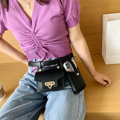 Women Belt Bag Tactical Waist Bags Female Leather Fanny Pack