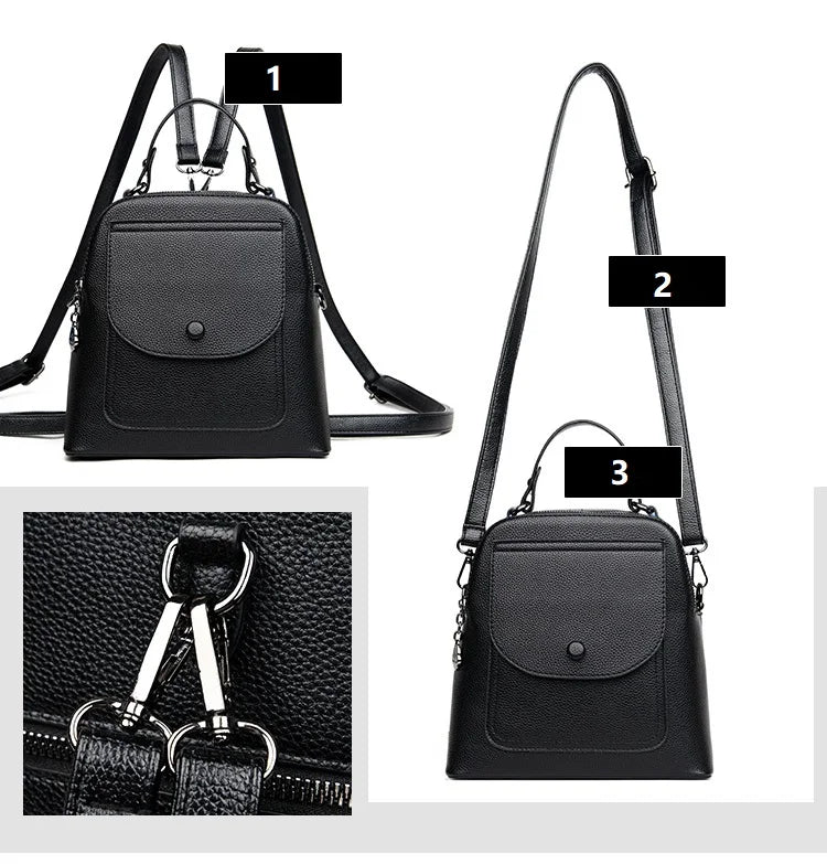 Small Women Backpack Multifunction Shoulder Bag for Teenage Girls