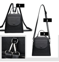 Small Women Backpack Multifunction Shoulder Bag for Teenage Girls