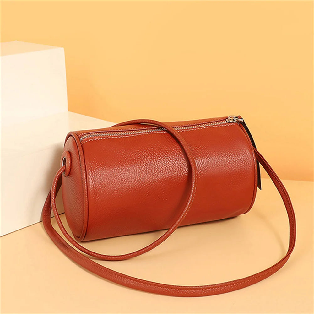 NIUCUNZH Leather Women's Boston Bag Small Shoulder Messenger Pillow Bag