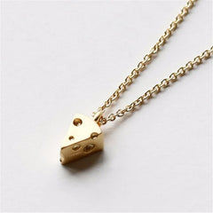 Personality Cheese Pendant Chain Necklace Jewelry