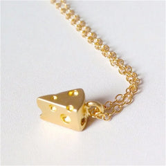 Personality Cheese Pendant Chain Necklace Jewelry