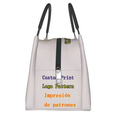 Pattern Print Thermal Lunch Bag Insulated Cooler Bag Picnic Office Reusable