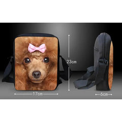 Dog Pattern Messenger Crossbody Bag Girls Handbags Shoulder Bags
