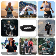 Women Waist Packs Letter Printing Fabric Fanny Pack Zipper Chest Bag