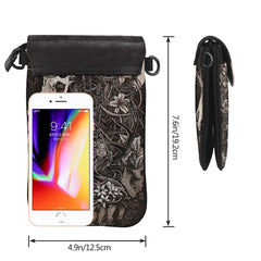 Gothic Unicorn Shoulder Bag PU Leather Mini Phone Bags for Women