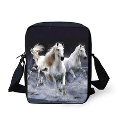 Small 3D Horse Messenger Bag for Girls Boys Women
