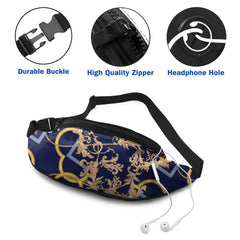Women's European Golden Flower Waist Bag - Hip Bag for Travel