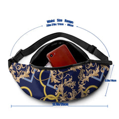 Women's European Golden Flower Waist Bag - Hip Bag for Travel