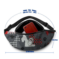 West Highland Terrier Print Waist Bags Women Lovely Puppies Waist Fanny Packs