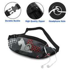 West Highland Terrier Print Waist Bags Women Lovely Puppies Waist Fanny Packs