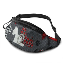 West Highland Terrier Print Waist Bags Women Lovely Puppies Waist Fanny Packs