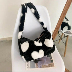 NONSAR Plush Tote Bag Women's Shoulder Messenger Armpit Bag