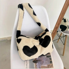 NONSAR Plush Tote Bag Women's Shoulder Messenger Armpit Bag