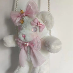 Crown Bear Lolita Bag Soft Sister Doll Diagonal Sweet Bag 2Colors