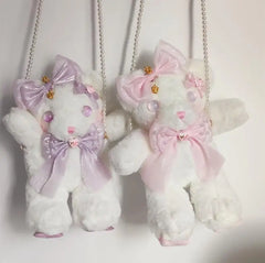 Crown Bear Lolita Bag Soft Sister Doll Diagonal Sweet Bag 2Colors
