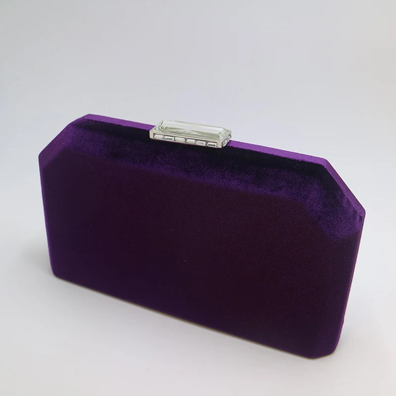 Velvet Evening Bags for Party Prom Green/Purple/Blue/Red