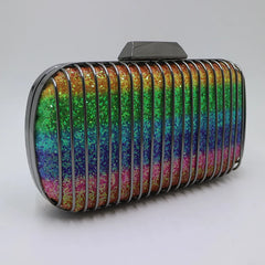 Metal Clutch Evening Bags with Sequin for Party