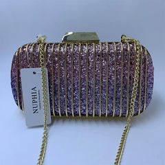 Metal Clutch Evening Bags with Sequin for Party