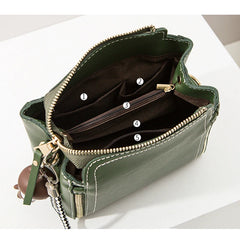 Women Bucket Handbags Pu Zipper Shoulder Bags Bear Patent