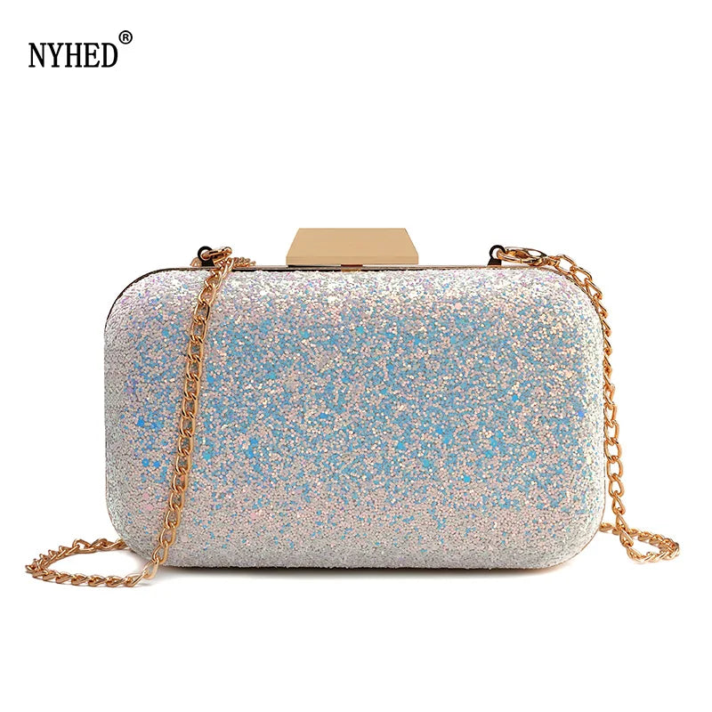 Women Wedding Clutches Evening Handbag with Chains