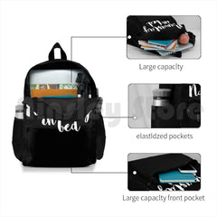 Namast'Ay In Bed Funny Quote Outdoor Hiking Backpack