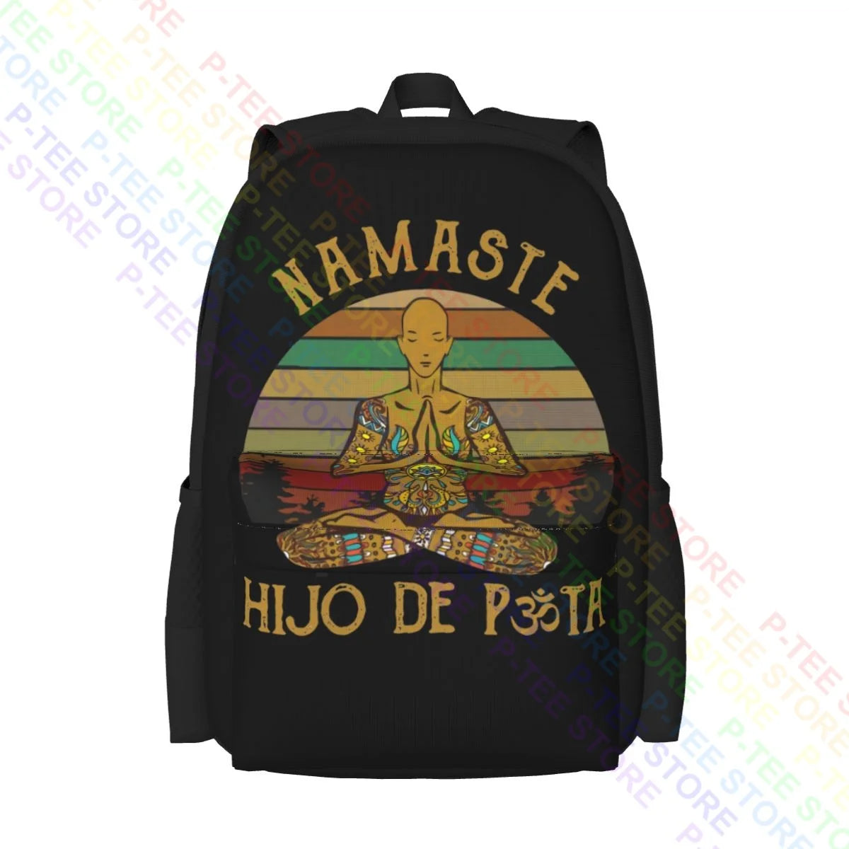 Namaste Yoga Peace Large Capacity Backpack Gymnast Bag