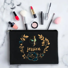 Name Motto Women Cosmetic Bag Toiletry Bag Make Up Bags For Girls