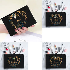 Name Motto Women Cosmetic Bag Toiletry Bag Make Up Bags For Girls