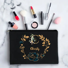 Name Motto Women Cosmetic Bag Toiletry Bag Make Up Bags For Girls