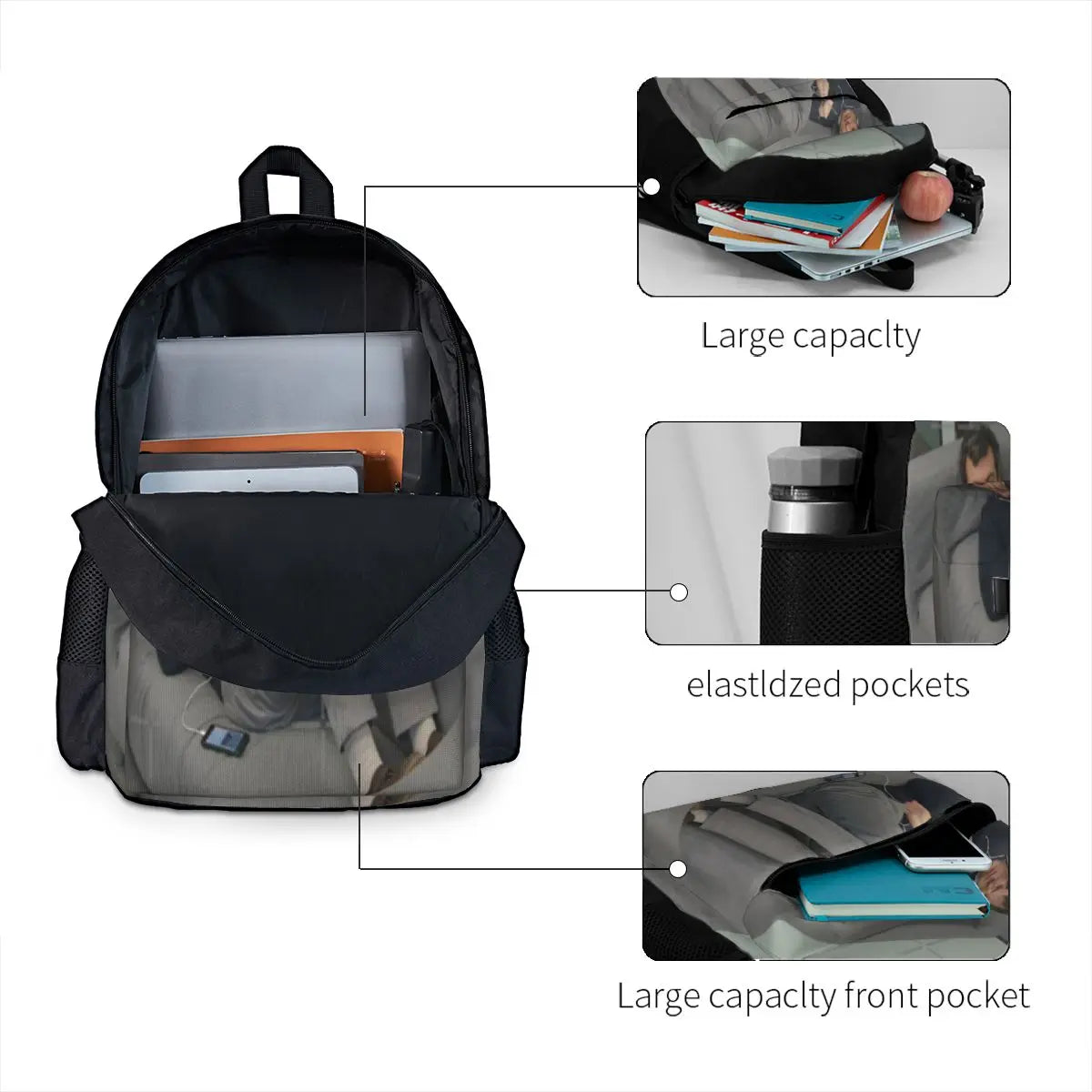 Nathaniel Tapestry Backpacks Men's & Women's Summer Zipper Close Bag