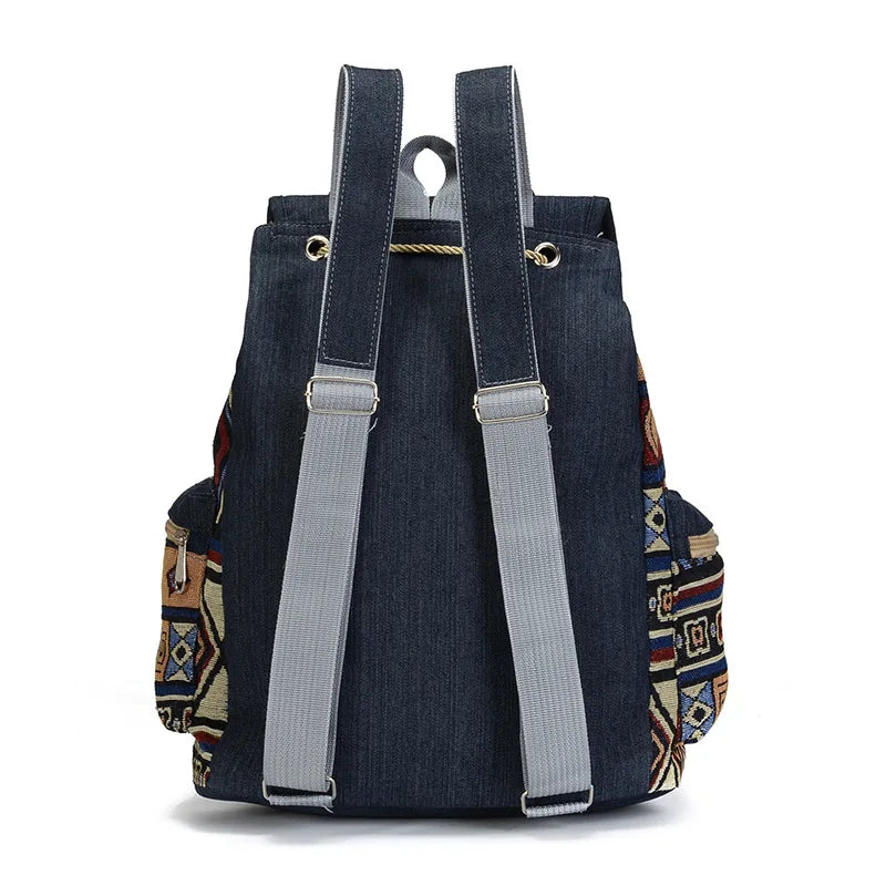 National Backpack Women Back Pack Denim School Bags for Teenage Girls