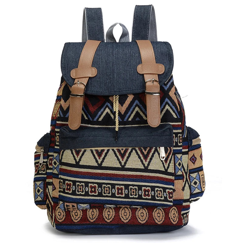 National Backpack Women Back Pack Denim School Bags for Teenage Girls