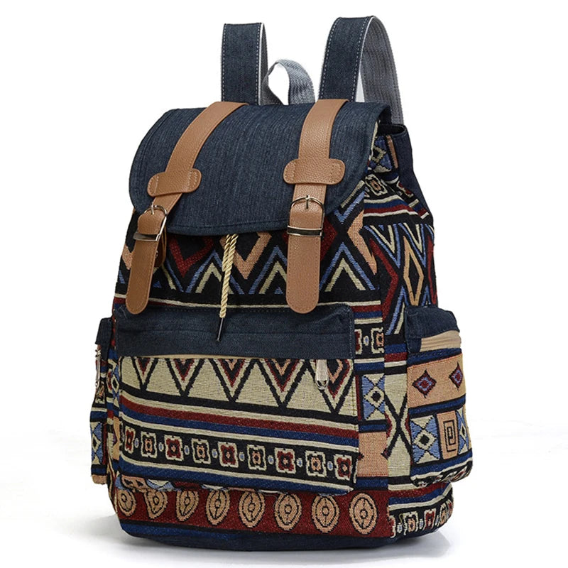National Backpack Women Back Pack Denim School Bags for Teenage Girls