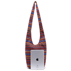 National Bucket Crossbody Linen Bag Women's Handbag