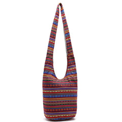 National Bucket Crossbody Linen Bag Women's Handbag