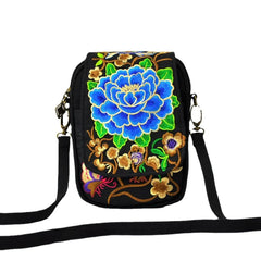 National Embroidery Mobile Bag Girl Autumn Mini Bag One Shoulder Crossbody