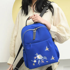 National Style Embroidery Backpack Women Travel Anti-theft Bag