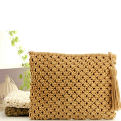 National Style Straw Handbags Vintage Rattan Beach Bag Tote