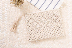 National Style Woven Bags Clutch Hollow Out Straw Handbags Vintage Rattan Beach