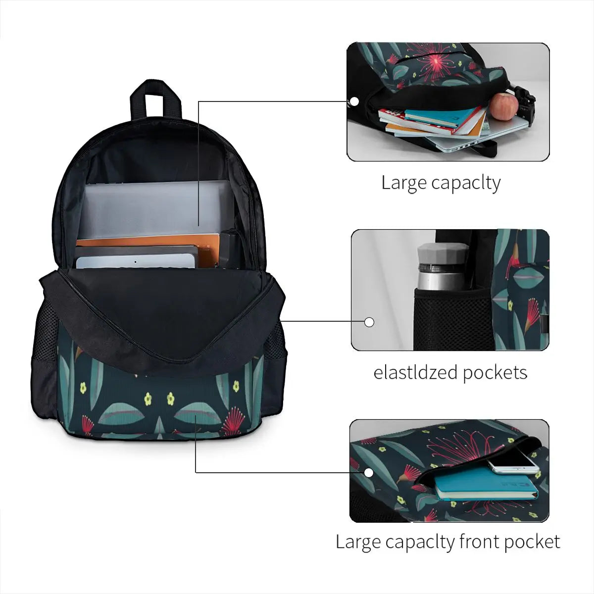 Native Flowers Backpacks Men's Backpacks Bags For Women Rucksack